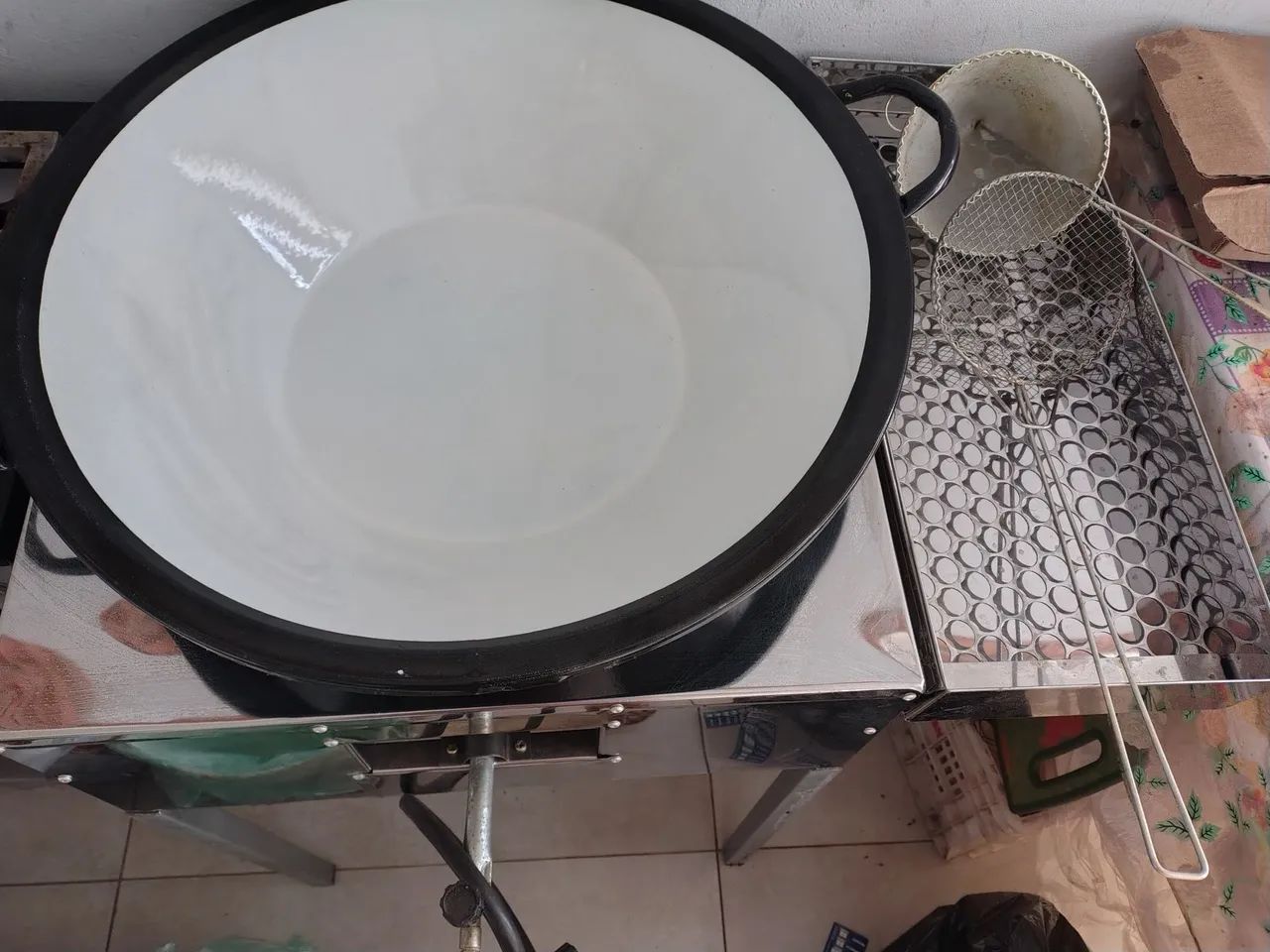 Fogão a gás pasteleiro em aço inox