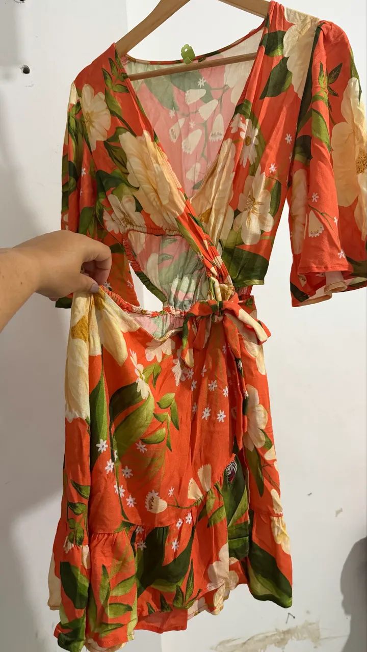 Vestido farm laranja 