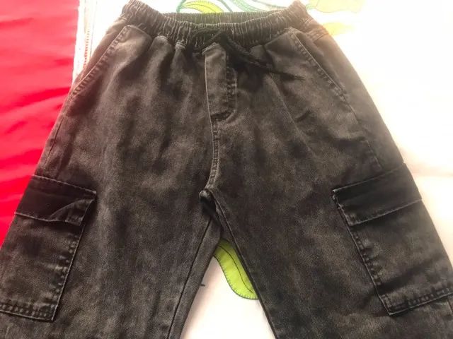 Calça Cargo jeans - Foto 2