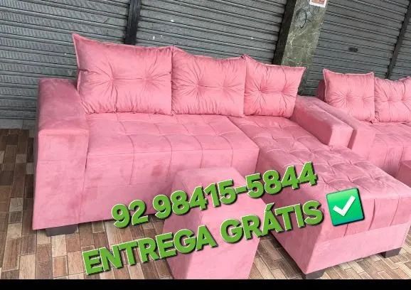 Sofá chaisse 3 lugares entrega grátis  - Foto 3
