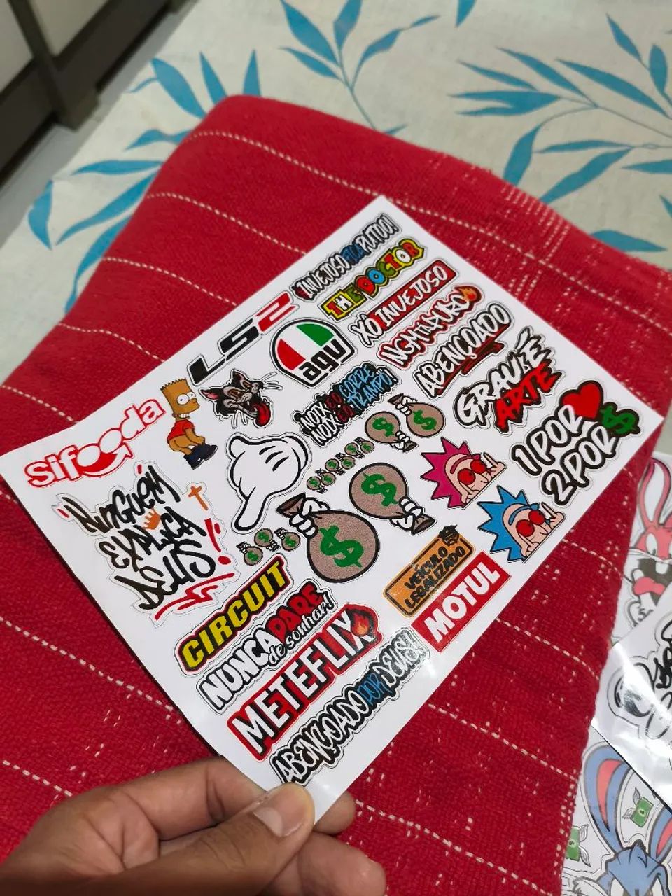 Cartela de adesivos  - Foto 3