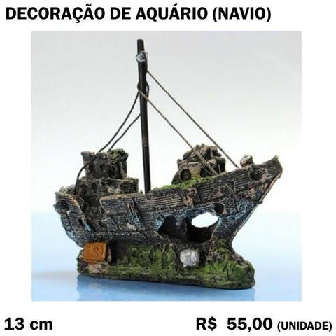 Decoração de Aquário - Navio