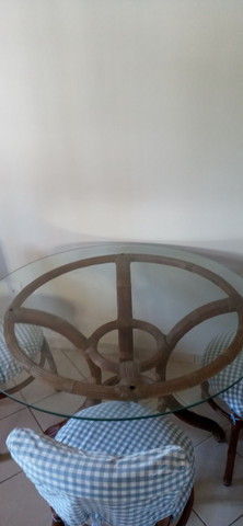 Mesa com tampo de vidro - Foto 3
