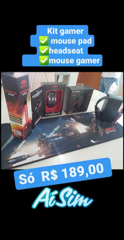 Kit gamer novo