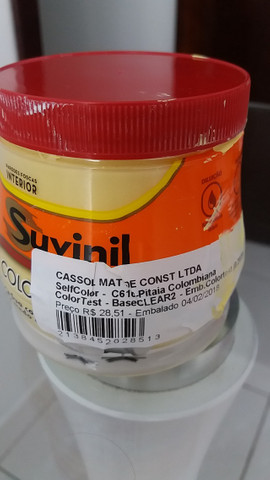 Amostras de tintas amarelas - Suvinil