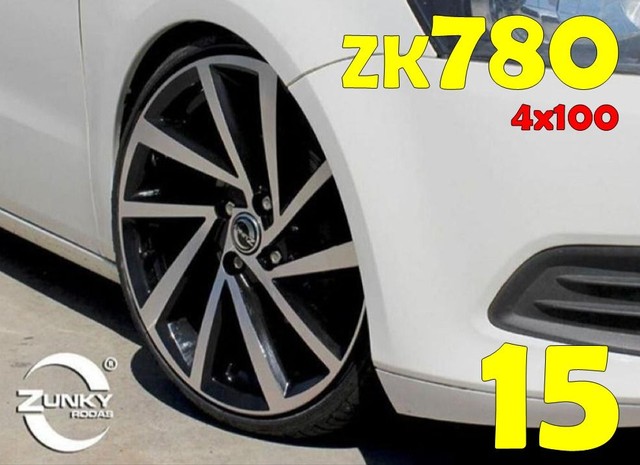 Roda aro 17 zk780 preta com diamantado pneu 225 45 17 Remold Vw 4x100
