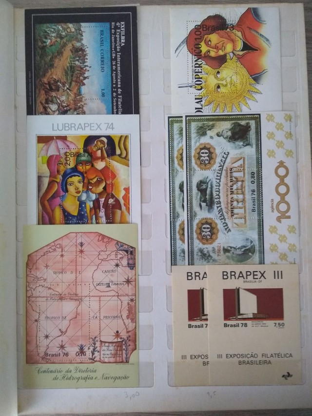 68 BLOCOS FILATÉLICOS COMEMORATIVOS