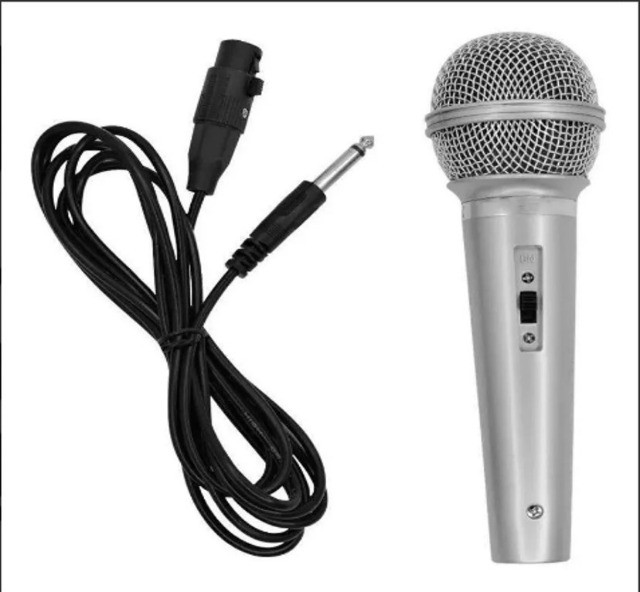 Kit 2 Microfones Tomate Mt-1018 Dinâmico Unidirecional C/ Fio 2,00mts P10 - Foto 3