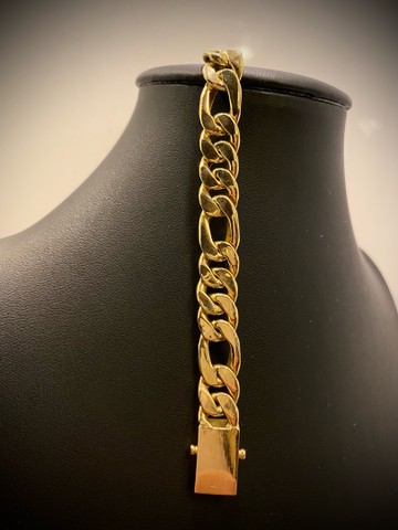 Pulseira Grumet 3x1 em ouro 18k 20,7 gramas