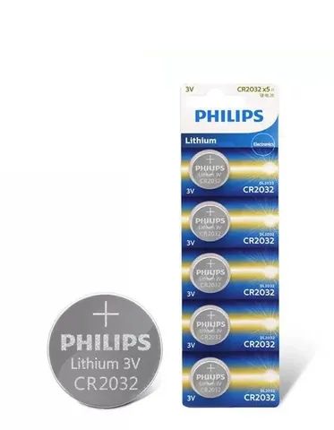 Bateria pilha Cr2032 3v Philips controle carro, portões cpu balança