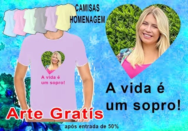 camisas homenagem finados e eventos - Foto 2