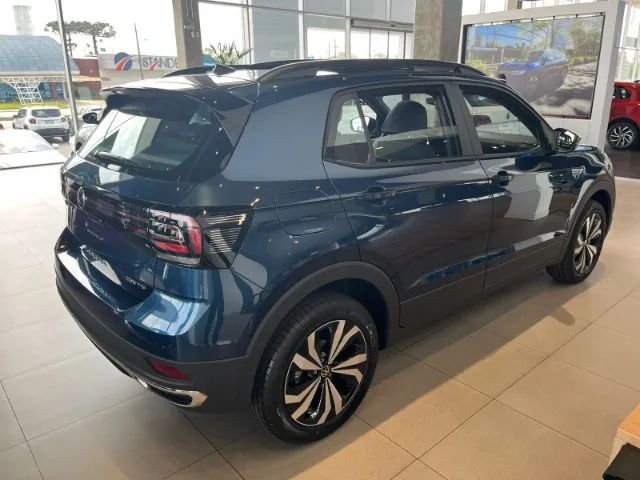 T Cross Comfortline 2023/2024 azul norway com teto, couro e VW play - Foto 3