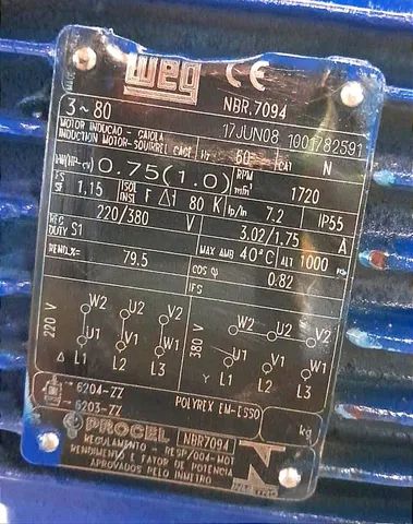 Motoredutor 1 CV 1720 RPM Redução 1:30 - Foto 4