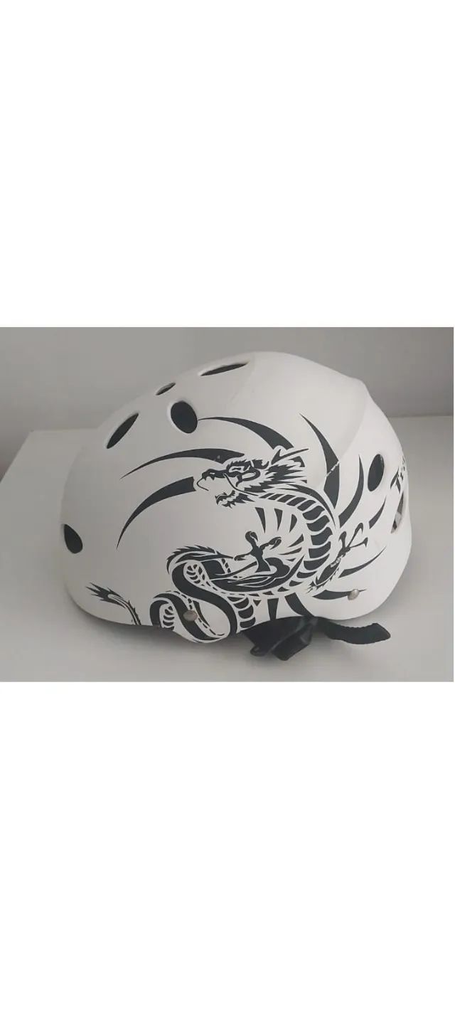 Capacete Traxart Extreme + Kit Protetor Juvenil Tamanho P - Segurança e Estilo - Foto 3