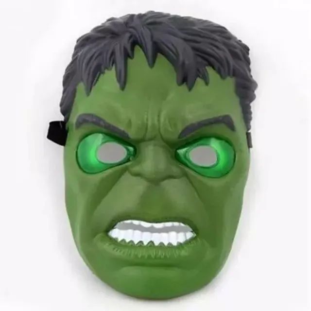 Mascara Infantil Brinquedo Herói Hero Hulk  Hulk Com Luzes - Foto 6