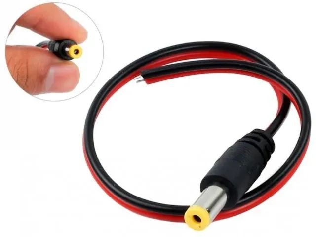 Rabicho Conector Plug P4 Macho para CFTV e LEDs