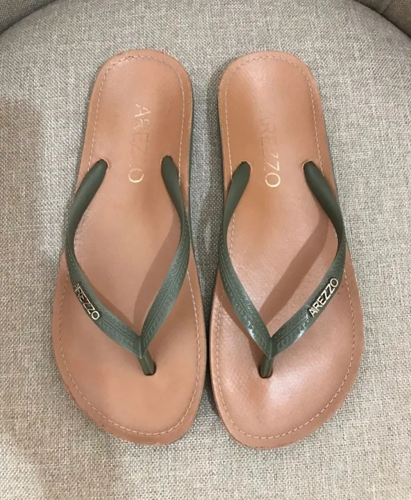 (TAM: 33-34) CHINELO AREZZO VERDE MILITAR