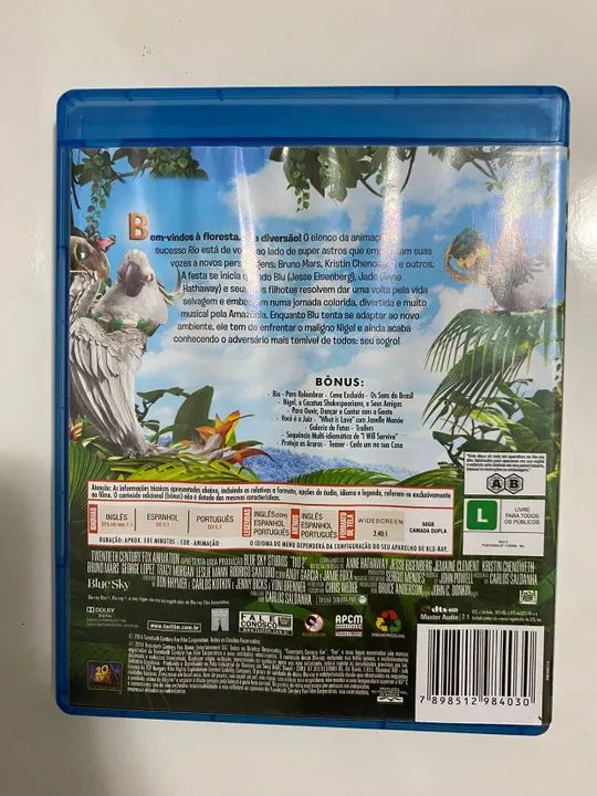 Blu ray ORIGINAL - Rio 2 - NOVO - Foto 2