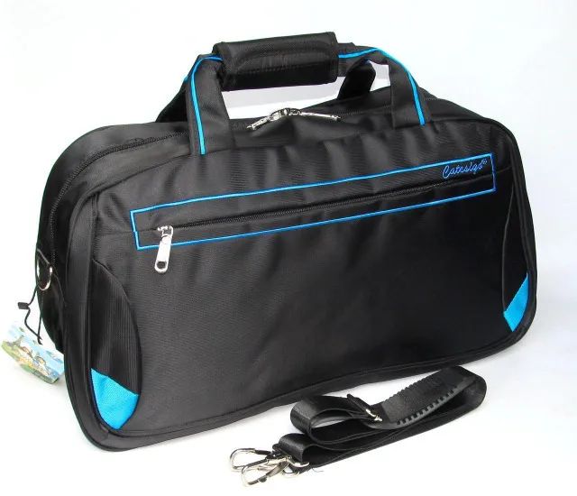 Bolsa viagem mala bordo bagagem de mão sacola academia Preta reforçada