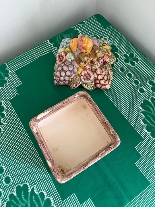 Decoração Fruteira Porcelana 20x18 cms -Antiga (crédito, débito, Pix e PicPay ) - Foto 4