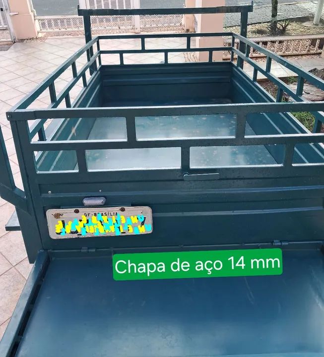 Carretinha reboque Rondon, 1 eixo, 2.20m x 1.20m, reformada e emplacada. - Foto 4