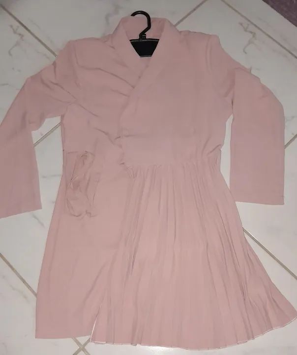 Vestido Midi Plissado Rosa - Foto 3
