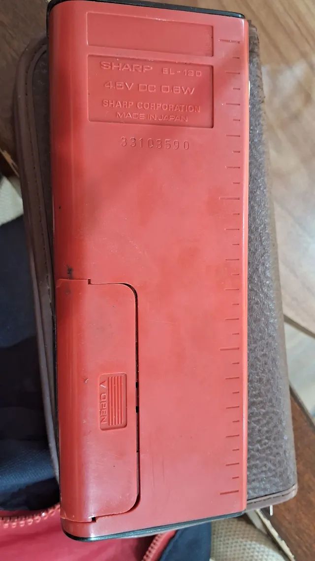 Calculadora Sharp ELSI- EL-120 Vintage Retrô Vermelha - Foto 2