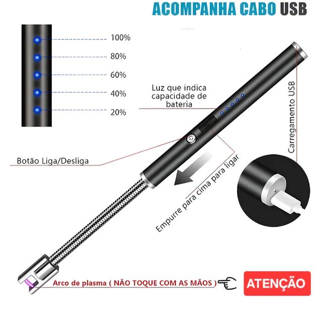 ACENDEDOR DE FOGÃO RECARREGÁVEL  - Foto 2