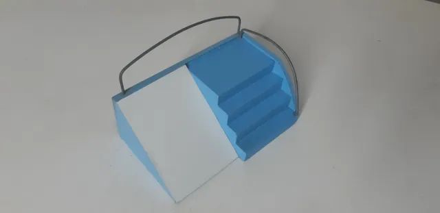 Escada com rampa para skate de dedo (pista de fingerboard) antiguidade coleção