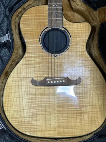 Violão Eletroacústico Aço Cutaway Fender FA-345CE Auditorium 3-tone Natural - + Case - Foto 2