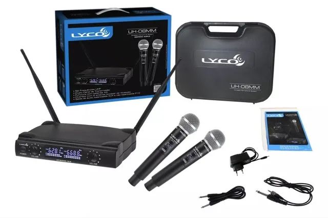 2 microfones sem fio completo 