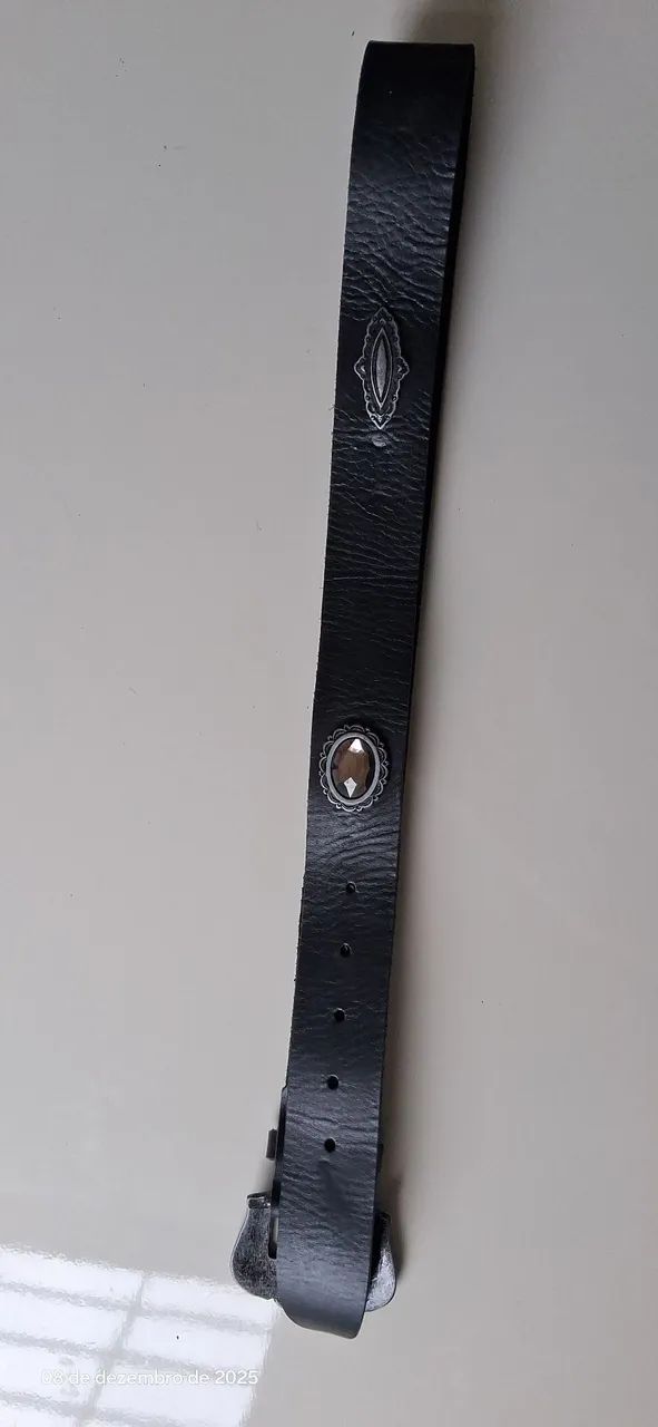Cinto de couro preto  - Foto 4