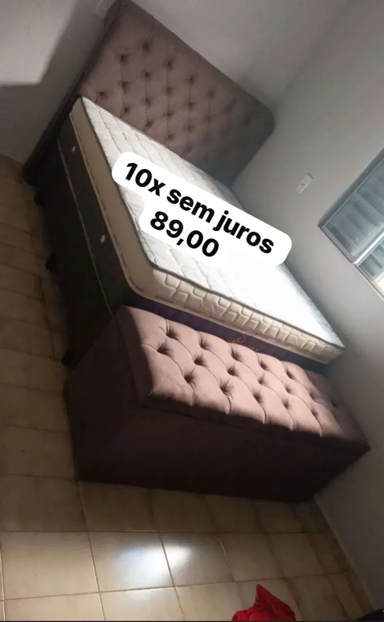 Cama box colchão molas d28 hoje