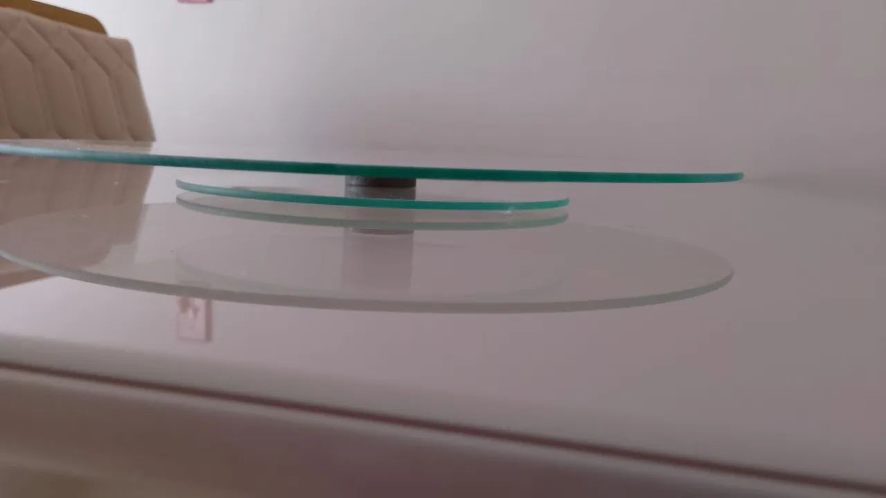 Bandeja Giratória de Vidro para Bolo, pizza, e petiscos - Foto 2