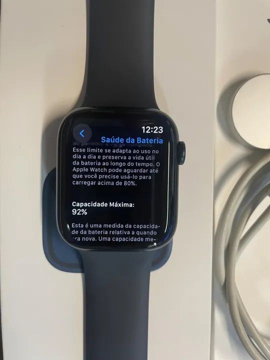 Apple watch serie 8, 45mm, GPS, conectividade com celular iphone 8 ou iOS 16 - Foto 2