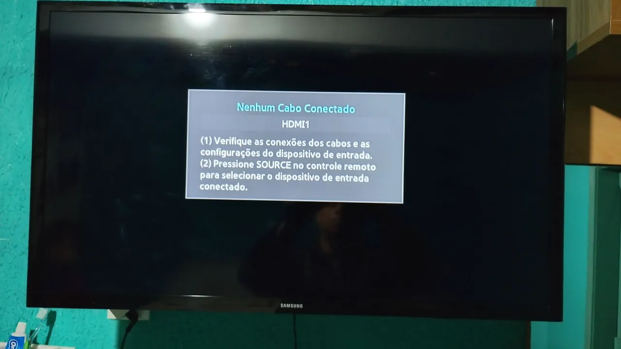 TV Samsung - Tela sem sinal