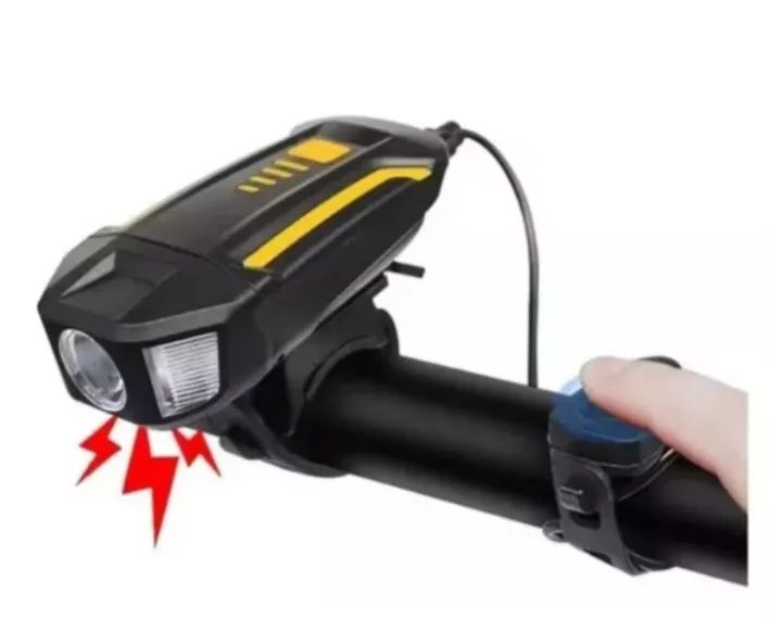 Kit Farol e Lanterna Bike com Buzina JWS - Foto 4