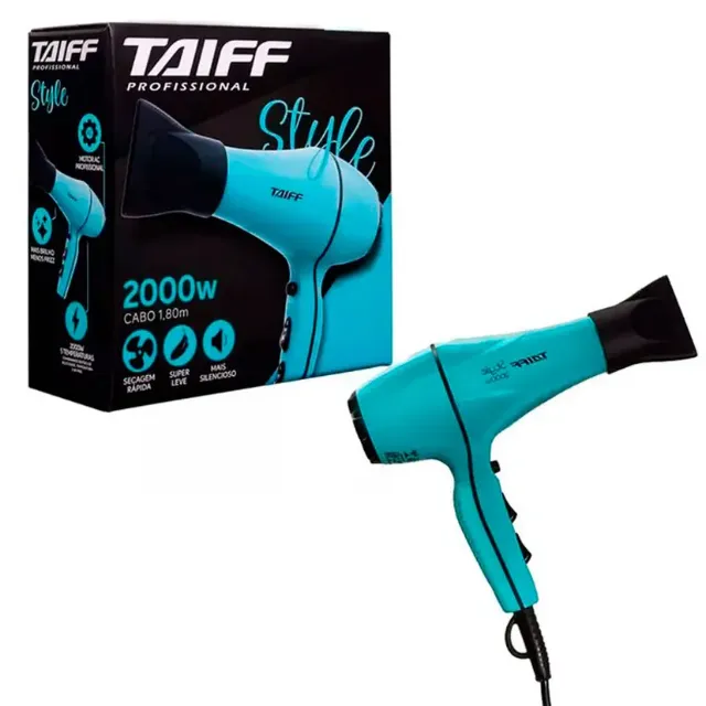 Secador de Cabelo Taiff Style Motor AC Profissional Jato de Ar Frio 2000W 220v