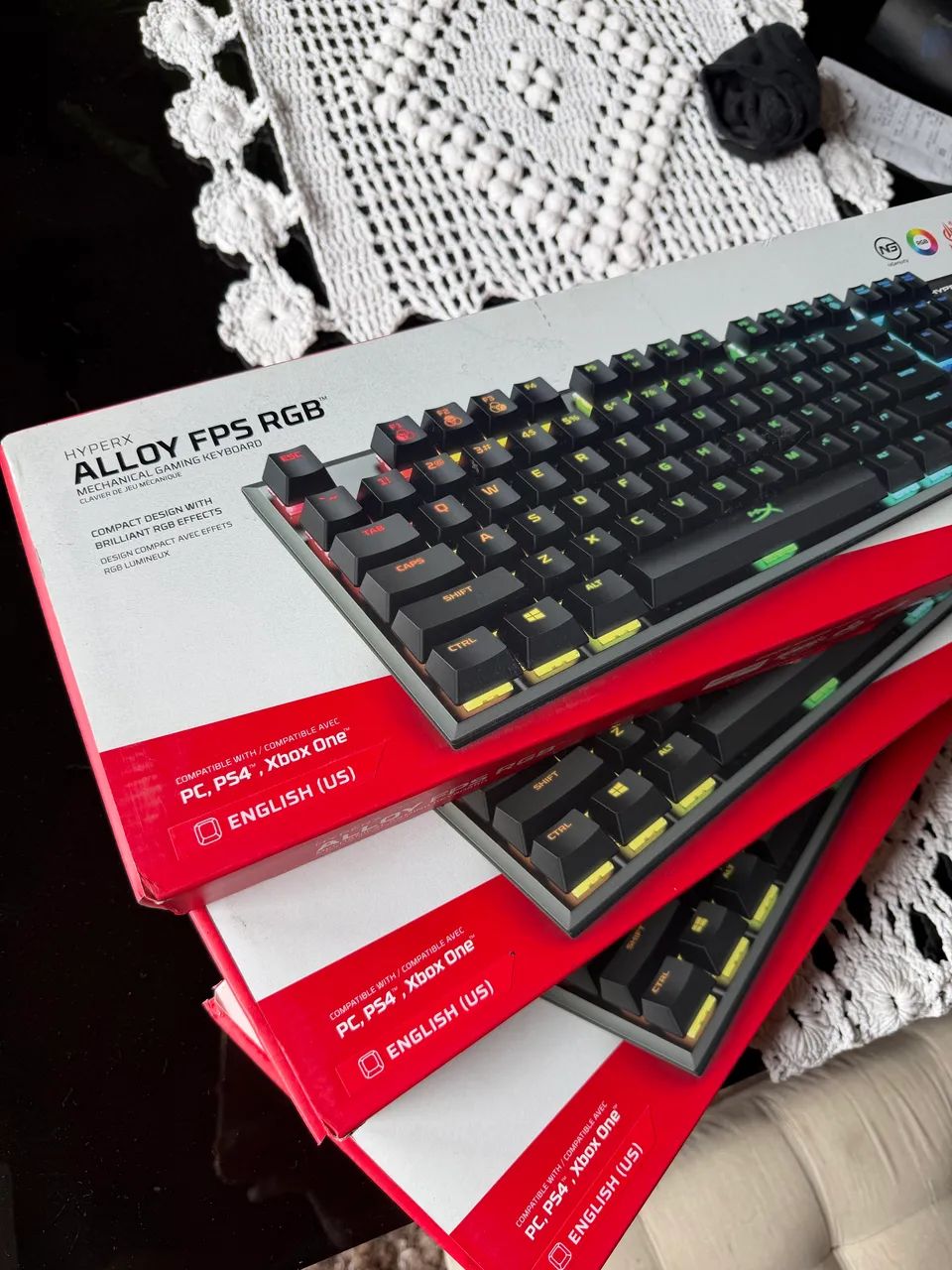 HyperX Alloy Origins Core Gaming Mechanical Keyboard, RGB, HyperX Red Switch, USB Type-C,64529122296578120