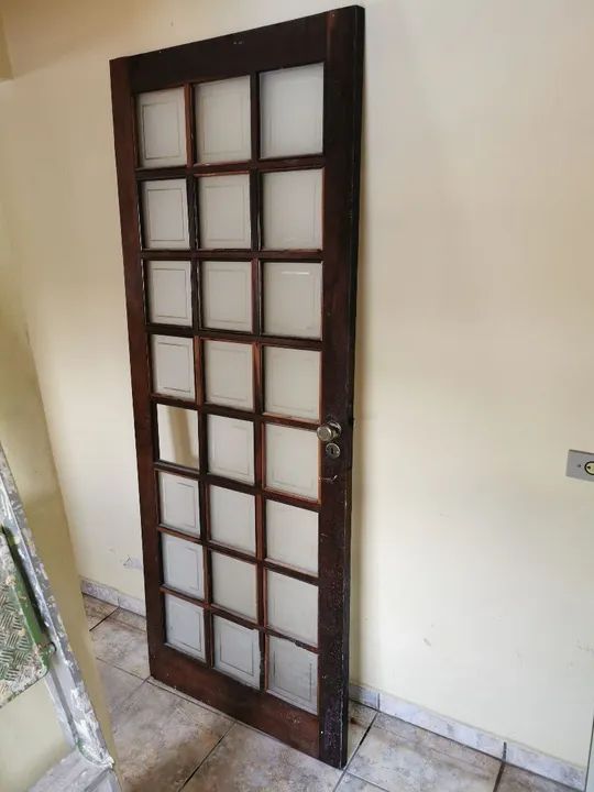 Porta de madeira com vidro64962664978819120