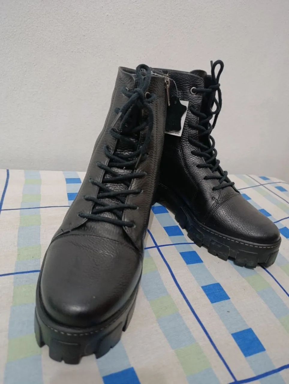 Bota Coturno Couro Tratorada Vittal Buckle N° 41 - Foto 3