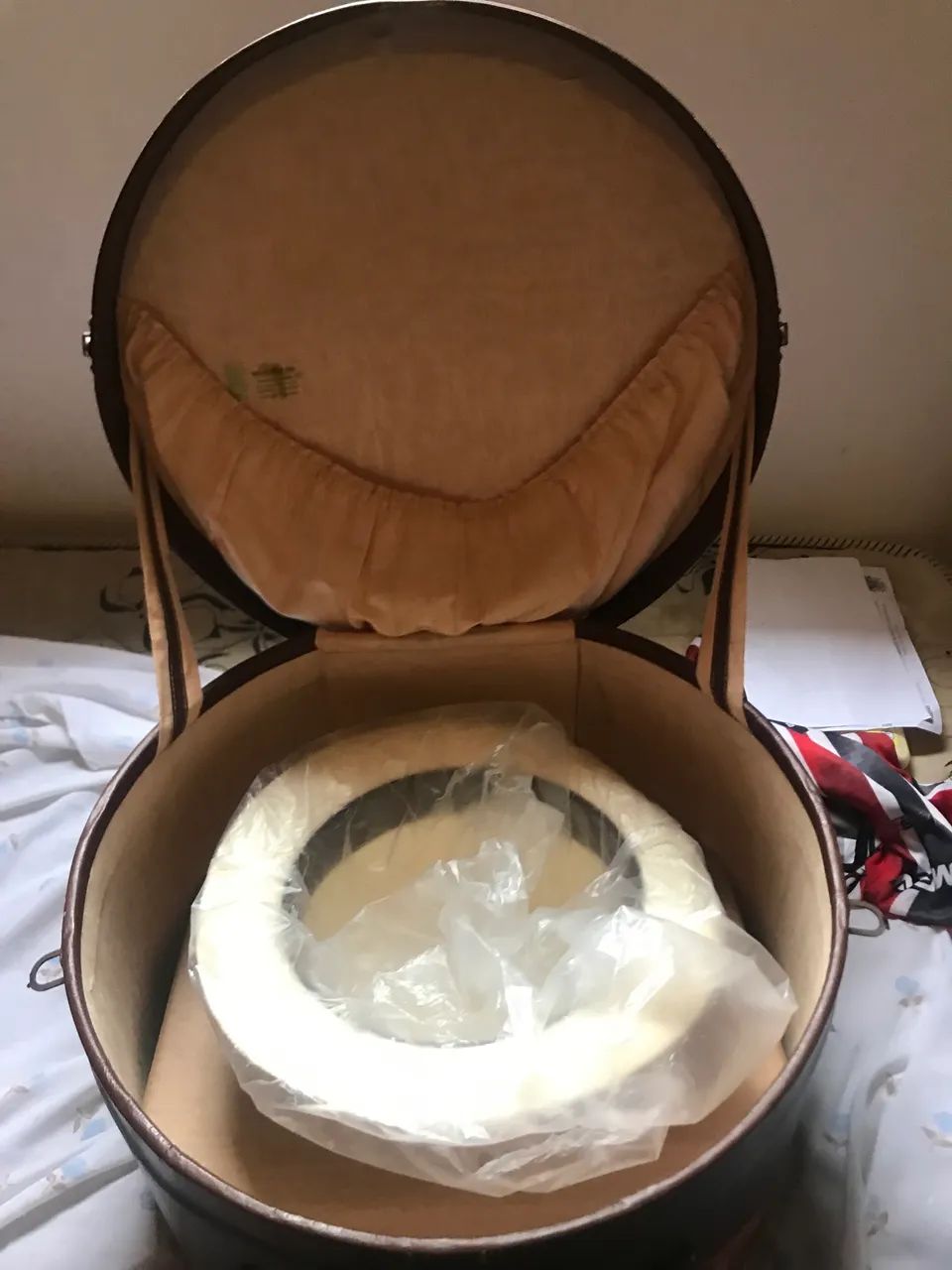 Porta chapéu de couro anos 30/40 - Foto 3