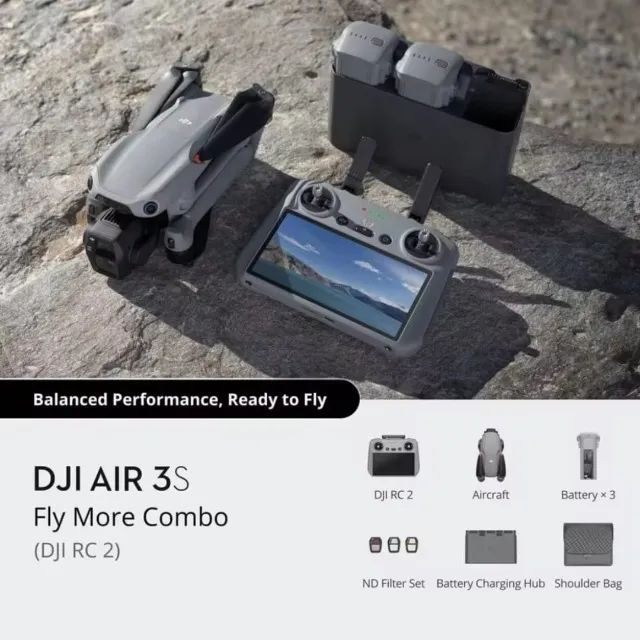 DJI Air3 S, Combo, Controle Tela! - Foto 5