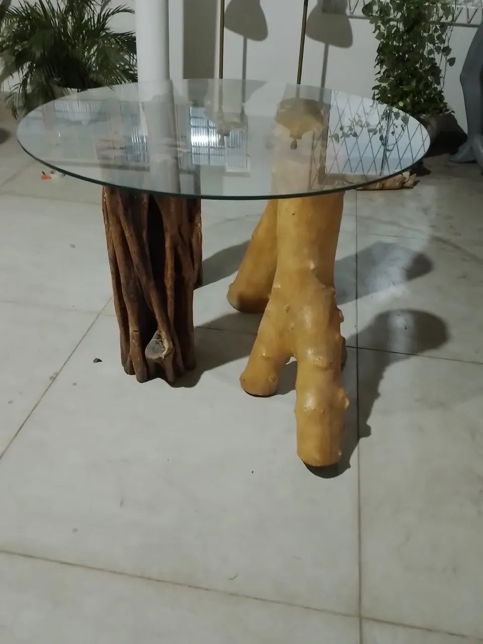 Mesa tampo de vidro