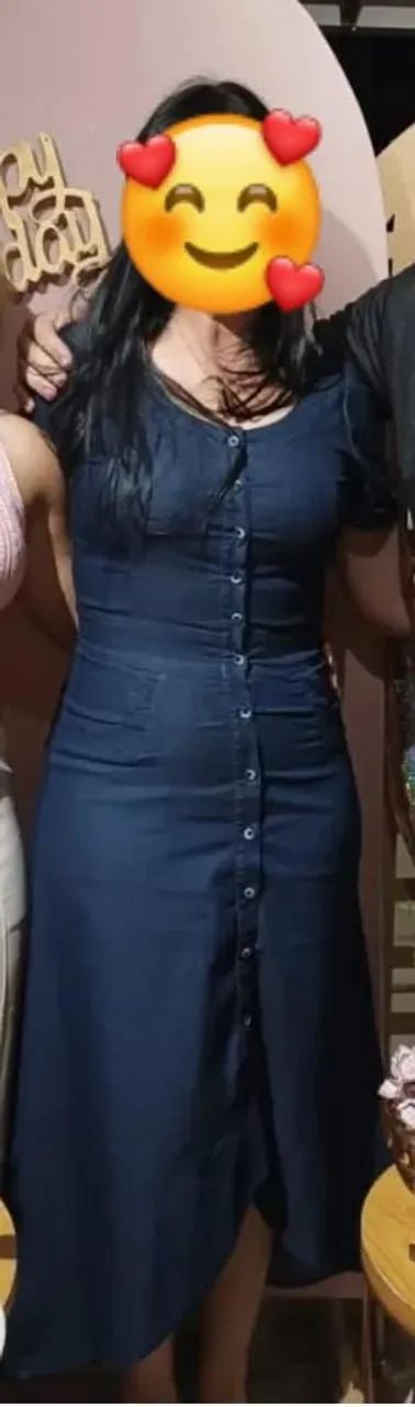 Vestido Jeans Azul com elastano (Usado uma vez) - Foto 3