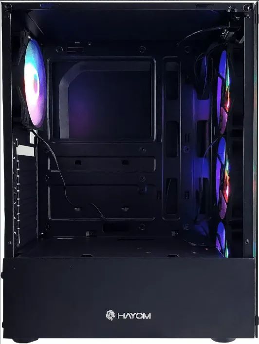Gabinete gamer Hayom, com 4 fans, mid, vidro temperado, novo, lacrado! - Foto 4