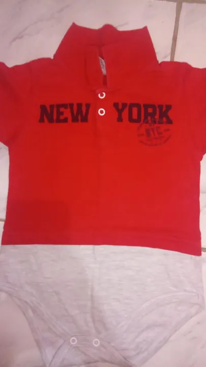 Body Bebê New York - Vermelho
