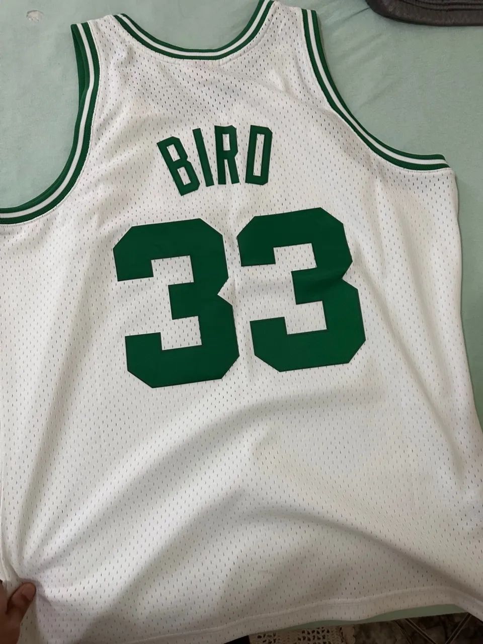 Regata Celtics 1985-86 Larry Bird Mitchell Ness - Foto 4