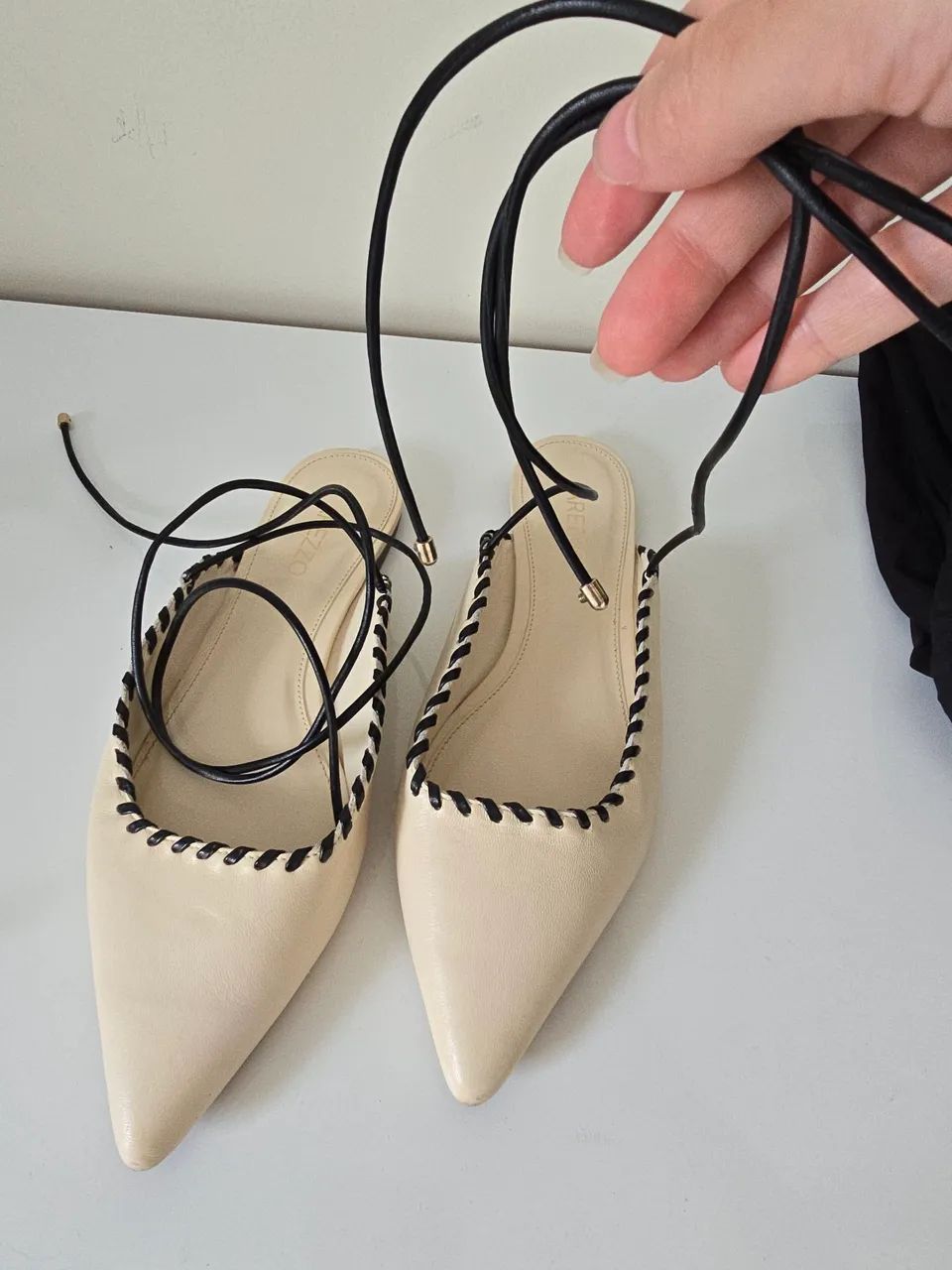Sapatilha slingback AREZZO couro! - Foto 2