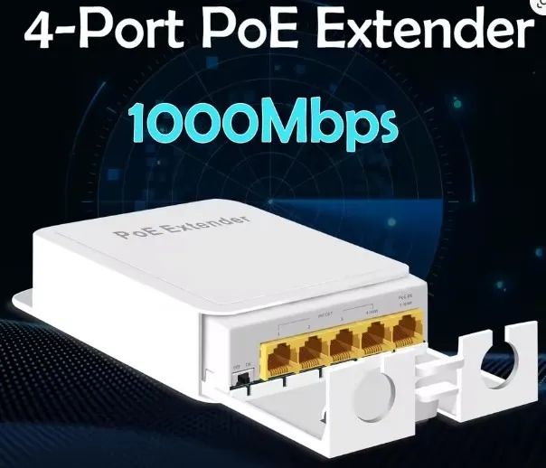 Extensor poe à prova d'água de 5 portas, repetidor poe, transmissão de 1000mbps, rede. - Foto 5